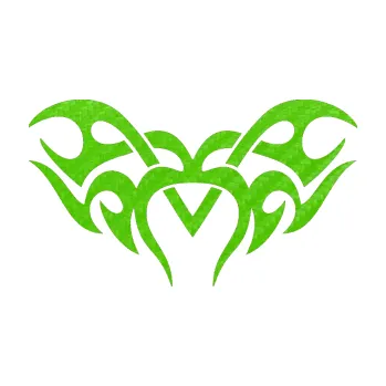 Polep vozidla Tetování 065 (58 - 3D karbon zelený kawasaki) SAMOLEPKA NA AUTO, NÁLEPKA, FÓLIE, POLEP, TUNING, VLASTNÍ TEXT, TISK, AUTOSAMOLEPKY.cz, POLEPY, OBRÁZEK, LOGO, 3D STICKERS