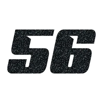 Polep vozidla Startovní číslo 56 typ 6 (85 - Ultra Metalic černá) SAMOLEPKA NA AUTO, NÁLEPKA, FÓLIE, POLEP, TUNING, VLASTNÍ TEXT, TISK, AUTOSAMOLEPKY.cz, POLEPY, OBRÁZEK, LOGO, 3D STICKERS
