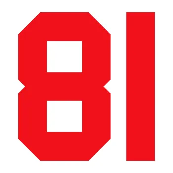 Polep vozidla SAMOLEPKA Startovní číslo 81 (10 - červená) NA AUTO, NÁLEPKA, FÓLIE, POLEP, TUNING, VLASTNÍ TEXT, TISK, AUTOSAMOLEPKY.cz, POLEPY, OBRÁZEK, LOGO, SAMOLEPKY