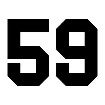 Polep vozidla Startovní číslo 59 (01 - černá) SAMOLEPKA NA AUTO, NÁLEPKA, FÓLIE, POLEP, TUNING, VLASTNÍ TEXT, TISK, AUTOSAMOLEPKY.cz, POLEPY, OBRÁZEK, LOGO, 3D STICKERS