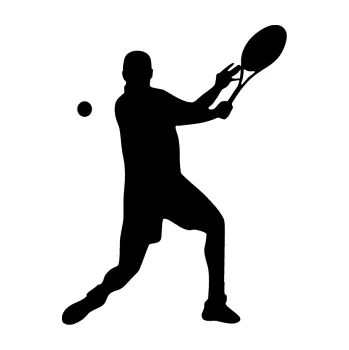 Polep vozidla Tenista 005 pravá (01 - černá) SAMOLEPKA NA AUTO, NÁLEPKA, FÓLIE, POLEP, TUNING, VLASTNÍ TEXT, TISK, AUTOSAMOLEPKY.cz, POLEPY, OBRÁZEK, LOGO, 3D STICKERS