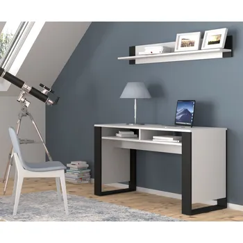 Psací stůl BIM Psací stůl Mondi,bílý mat/černý mat