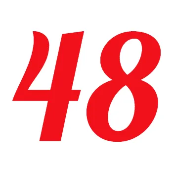 Polep vozidla SAMOLEPKA Startovní číslo 48 typ 3 (10 - červená) NA AUTO, NÁLEPKA, FÓLIE, POLEP, TUNING, VLASTNÍ TEXT, TISK, AUTOSAMOLEPKY.cz, POLEPY, OBRÁZEK, LOGO, SAMOLEPKY
