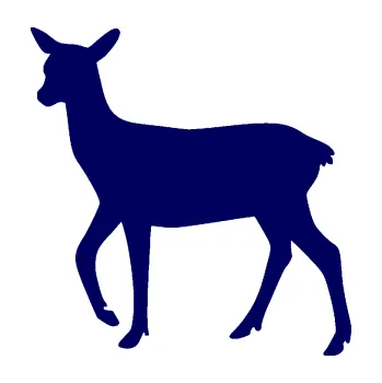 Samolepící dekorace Srna 003 levá (23 - tmavě modrá) SAMOLEPKA NA AUTO, NÁLEPKA, FÓLIE, POLEP, TUNING, VLASTNÍ TEXT, TISK, AUTOSAMOLEPKY.cz, POLEPY, OBRÁZEK, LOGO, 3D STICKERS