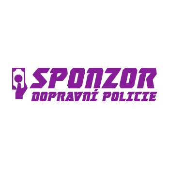Polep vozidla SAMOLEPKA Sponzor dopravní policie 004 (14 - fialová) NA AUTO, NÁLEPKA, FÓLIE, POLEP, TUNING, VLASTNÍ TEXT, TISK, AUTOSAMOLEPKY.cz, POLEPY, OBRÁZEK, LOGO, SAMOLEPKY