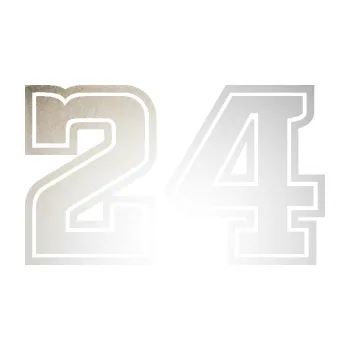 Polep vozidla SAMOLEPKA Startovní číslo 24 typ 5 (82 - odrazková reflexní bílá) NA AUTO, NÁLEPKA, FÓLIE, POLEP, TUNING, VLASTNÍ TEXT, TISK, AUTOSAMOLEPKY.cz, POLEPY, OBRÁZEK, LOGO, SAMOLEPKY