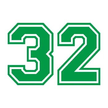 Polep vozidla Startovní číslo 32 typ 4 (12 - zelená) SAMOLEPKA NA AUTO, NÁLEPKA, FÓLIE, POLEP, TUNING, VLASTNÍ TEXT, TISK, AUTOSAMOLEPKY.cz, POLEPY, OBRÁZEK, LOGO, 3D STICKERS