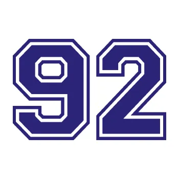 Polep vozidla Startovní číslo 92 typ 4 (22 - střední modrá) SAMOLEPKA NA AUTO, NÁLEPKA, FÓLIE, POLEP, TUNING, VLASTNÍ TEXT, TISK, AUTOSAMOLEPKY.cz, POLEPY, OBRÁZEK, LOGO, 3D STICKERS