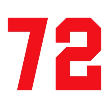 Polep vozidla SAMOLEPKA Startovní číslo 72 (10 - červená) NA AUTO, NÁLEPKA, FÓLIE, POLEP, TUNING, VLASTNÍ TEXT, TISK, AUTOSAMOLEPKY.cz, POLEPY, OBRÁZEK, LOGO, SAMOLEPKY