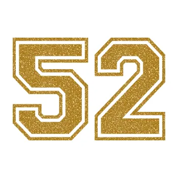 Polep vozidla Startovní číslo 52 typ 4 (92 - Ultra Metalic zlatá) SAMOLEPKA NA AUTO, NÁLEPKA, FÓLIE, POLEP, TUNING, VLASTNÍ TEXT, TISK, AUTOSAMOLEPKY.cz, POLEPY, OBRÁZEK, LOGO, 3D STICKERS