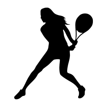 Polep vozidla Tenistka 002 levá (01 - černá) SAMOLEPKA NA AUTO, NÁLEPKA, FÓLIE, POLEP, TUNING, VLASTNÍ TEXT, TISK, AUTOSAMOLEPKY.cz, POLEPY, OBRÁZEK, LOGO, 3D STICKERS