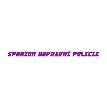 Polep vozidla SAMOLEPKA Sponzor dopravní policie 001 (14 - fialová) NA AUTO, NÁLEPKA, FÓLIE, POLEP, TUNING, VLASTNÍ TEXT, TISK, AUTOSAMOLEPKY.cz, POLEPY, OBRÁZEK, LOGO, SAMOLEPKY
