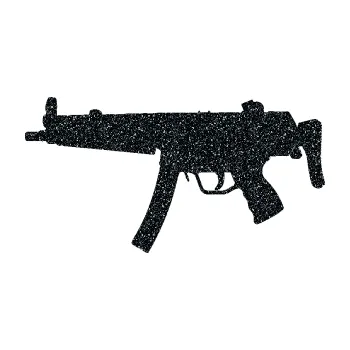 Polep vozidla SAMOLEPKA Samopal 001 levá (85 - Ultra Metalic černá) NA AUTO, NÁLEPKA, FÓLIE, POLEP, TUNING, VLASTNÍ TEXT, TISK, AUTOSAMOLEPKY.cz, POLEPY, OBRÁZEK, LOGO, SAMOLEPKY