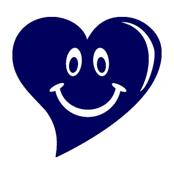 Samolepící dekorace SAMOLEPKA Srdíčko 014 pravá s úsměvem (23 - tmavě modrá) NA AUTO, NÁLEPKA, FÓLIE, POLEP, TUNING, VLASTNÍ TEXT, TISK, AUTOSAMOLEPKY.cz, POLEPY, OBRÁZEK, LOGO, SAMOLEPKY