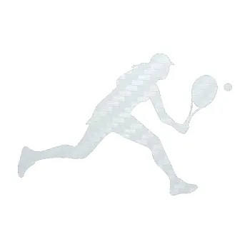 Polep vozidla SAMOLEPKA Tenistka 001 pravá (51 - 3D karbon bílý) NA AUTO, NÁLEPKA, FÓLIE, POLEP, TUNING, VLASTNÍ TEXT, TISK, AUTOSAMOLEPKY.cz, POLEPY, OBRÁZEK, LOGO, SAMOLEPKY