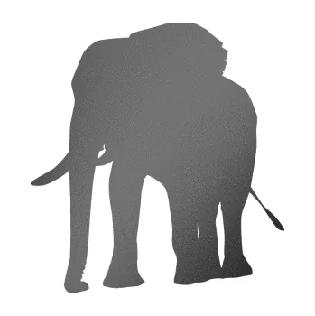Samolepící dekorace Slon 009 levá (41 - grafitová metalíza) SAMOLEPKA NA AUTO, NÁLEPKA, FÓLIE, POLEP, TUNING, VLASTNÍ TEXT, TISK, AUTOSAMOLEPKY.cz, POLEPY, OBRÁZEK, LOGO, 3D STICKERS