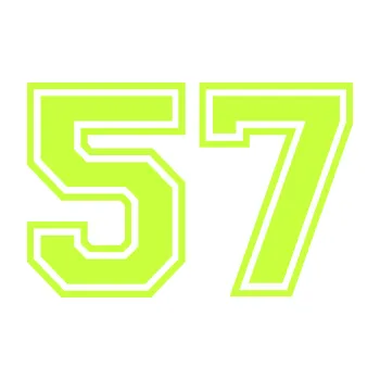 Polep vozidla Startovní číslo 57 typ 4 (27 - limetová) SAMOLEPKA NA AUTO, NÁLEPKA, FÓLIE, POLEP, TUNING, VLASTNÍ TEXT, TISK, AUTOSAMOLEPKY.cz, POLEPY, OBRÁZEK, LOGO, 3D STICKERS
