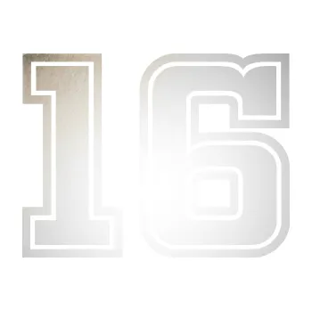 Polep vozidla SAMOLEPKA Startovní číslo 16 typ 5 (82 - odrazková reflexní bílá) NA AUTO, NÁLEPKA, FÓLIE, POLEP, TUNING, VLASTNÍ TEXT, TISK, AUTOSAMOLEPKY.cz, POLEPY, OBRÁZEK, LOGO, SAMOLEPKY