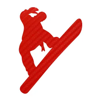 Samolepicí dekorace na vozidlo Snowboard 022 levá (53 - 3D karbon červený) SAMOLEPKA NA AUTO, NÁLEPKA, FÓLIE, POLEP, TUNING, VLASTNÍ TEXT, TISK, AUTOSAMOLEPKY.cz, POLEPY, OBRÁZEK, LOGO, 3D STICKERS