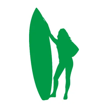 Polep vozidla SAMOLEPKA Surfařka 001 pravá (12 - zelená) NA AUTO, NÁLEPKA, FÓLIE, POLEP, TUNING, VLASTNÍ TEXT, TISK, AUTOSAMOLEPKY.cz, POLEPY, OBRÁZEK, LOGO, SAMOLEPKY