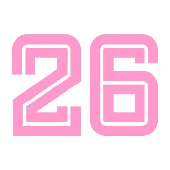 Polep vozidla Startovní číslo 26 typ 7 (24 - světle růžová) SAMOLEPKA NA AUTO, NÁLEPKA, FÓLIE, POLEP, TUNING, VLASTNÍ TEXT, TISK, AUTOSAMOLEPKY.cz, POLEPY, OBRÁZEK, LOGO, 3D STICKERS