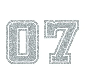 Polep vozidla Startovní číslo 07 typ 5 (91 - Ultra Metalic stříbrná metalíza) SAMOLEPKA NA AUTO, NÁLEPKA, FÓLIE, POLEP, TUNING, VLASTNÍ TEXT, TISK, AUTOSAMOLEPKY.cz, POLEPY, OBRÁZEK, LOGO, 3D STICKERS