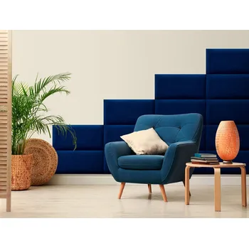 Stavební materiál Čalouněný panel Matt Velvet 79 30x60cm tmavý modrý