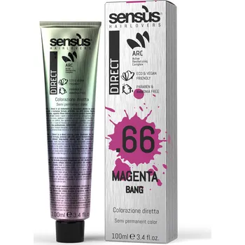 Barva na vlasy Sensus Direct Bang 66 Magenta - Přímý pigment 100 ml
