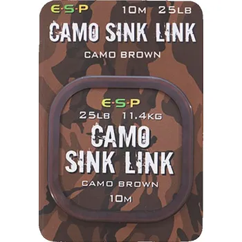 ESP návazcová šňůrka Camo Sink Link Brown 25lb 10m