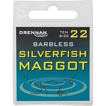 Rybářský háček Drennan háčky bez protihrotu Silverfish Maggot Barbless vel. 14