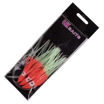 Umělá nástraha LK Baits návazec Chobotnice 8/0 12cm Lumino Red/Červený