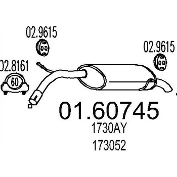 Auto-moto Zadní tlumič výfuku MTS 01.60745