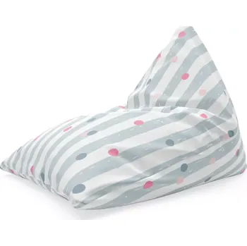 Sedací pytel Sedací vak Triangl Tečky a pruhy: 120 x 100 x 100 cm - Sablio
