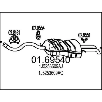 Auto-moto Zadní tlumič výfuku MTS 01.69540