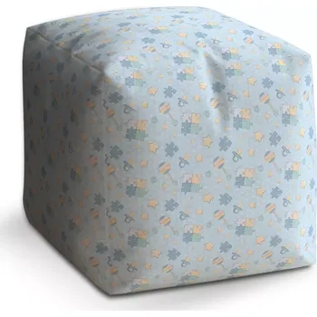 Taburet Taburet Kostka Puzzle a dudlíky: 40x40x40 cm - Sablio