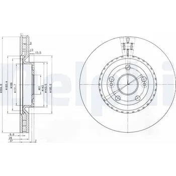 Brzdový kotouč Brzdový kotouč DELPHI BG3685