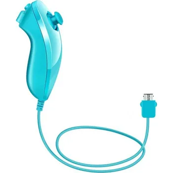 Gamepad Nintendo Wii Nunchuk ovladač - Modrý