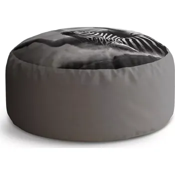 Sedací pytel Kulatý taburet Circle Válející se zebra: 38x48 cm - Sablio