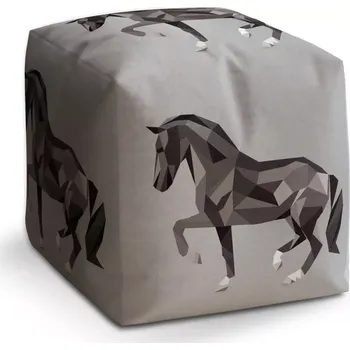 Taburet Taburet Kostka Kůň: 40x40x40 cm - Sablio