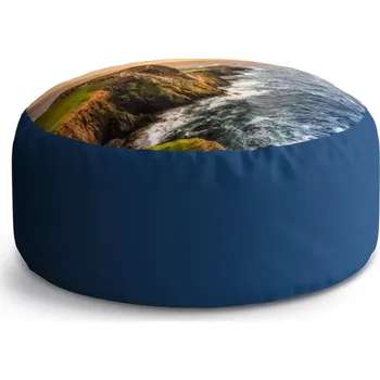 Sedací pytel Kulatý taburet Circle Skalnaté pobřeží: 38x48 cm - Sablio