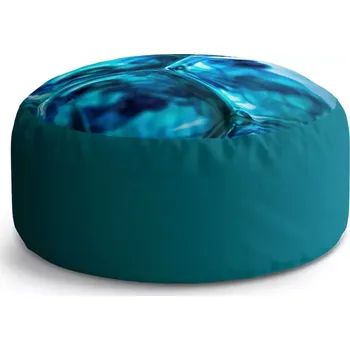Sedací pytel Kulatý taburet Circle Modré bubliny: 38x48 cm - Sablio