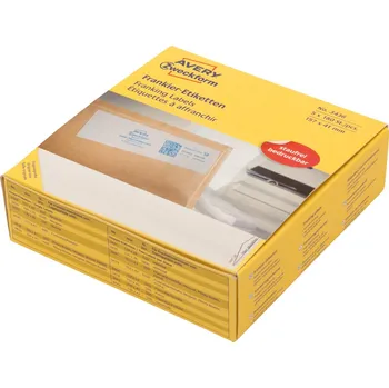 Samolepící etiketa Avery Zweckform 3436 Frankovací etikety 157x41 mm, 900 ks, bílé