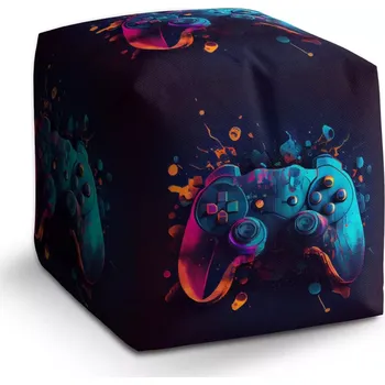 Taburet Taburet Kostka Ovladač Abstract: 40x40x40 cm - Sablio