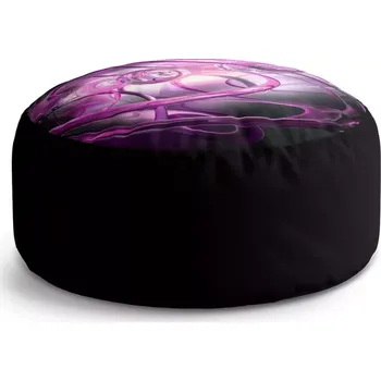 Sedací pytel Kulatý taburet Circle Fialová abstrakce: 38x48 cm - Sablio