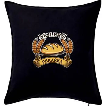 Polštář Nejlepší pekař/pekařka chleba - Polštář 50x50 - 50x50 - Pouze potah ( Černá )