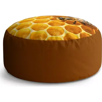 Sedací pytel Kulatý taburet Circle Včely: 38x48 cm - Sablio