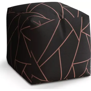 Taburet Taburet Kostka Růžové obrazce: 40x40x40 cm - Sablio