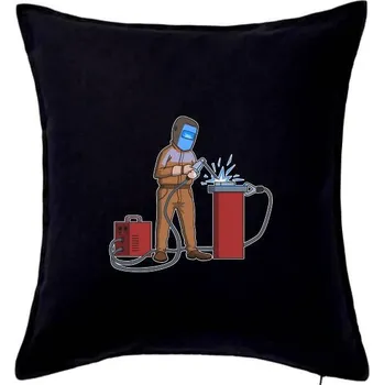 Polštář Svářeč pracuje - Polštář 50x50 - 50x50 - Pouze potah ( Černá )