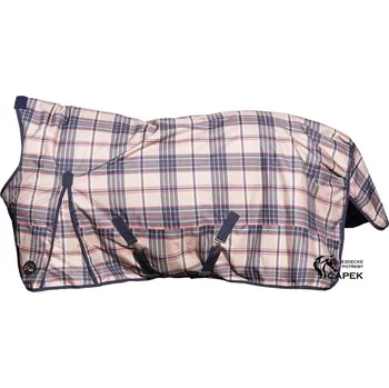 Deka pro koně Deka výběhová HKM -CAMBRIDGE HN FLEECE- - Béžové káro - 125cm