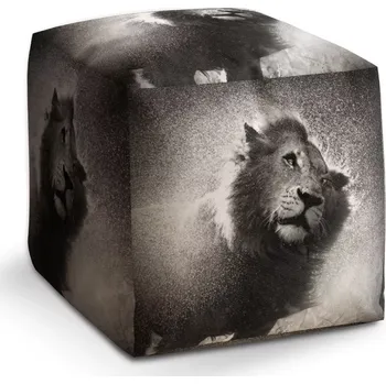 Taburet Taburet Kostka Mokrý lev: 40x40x40 cm - Sablio